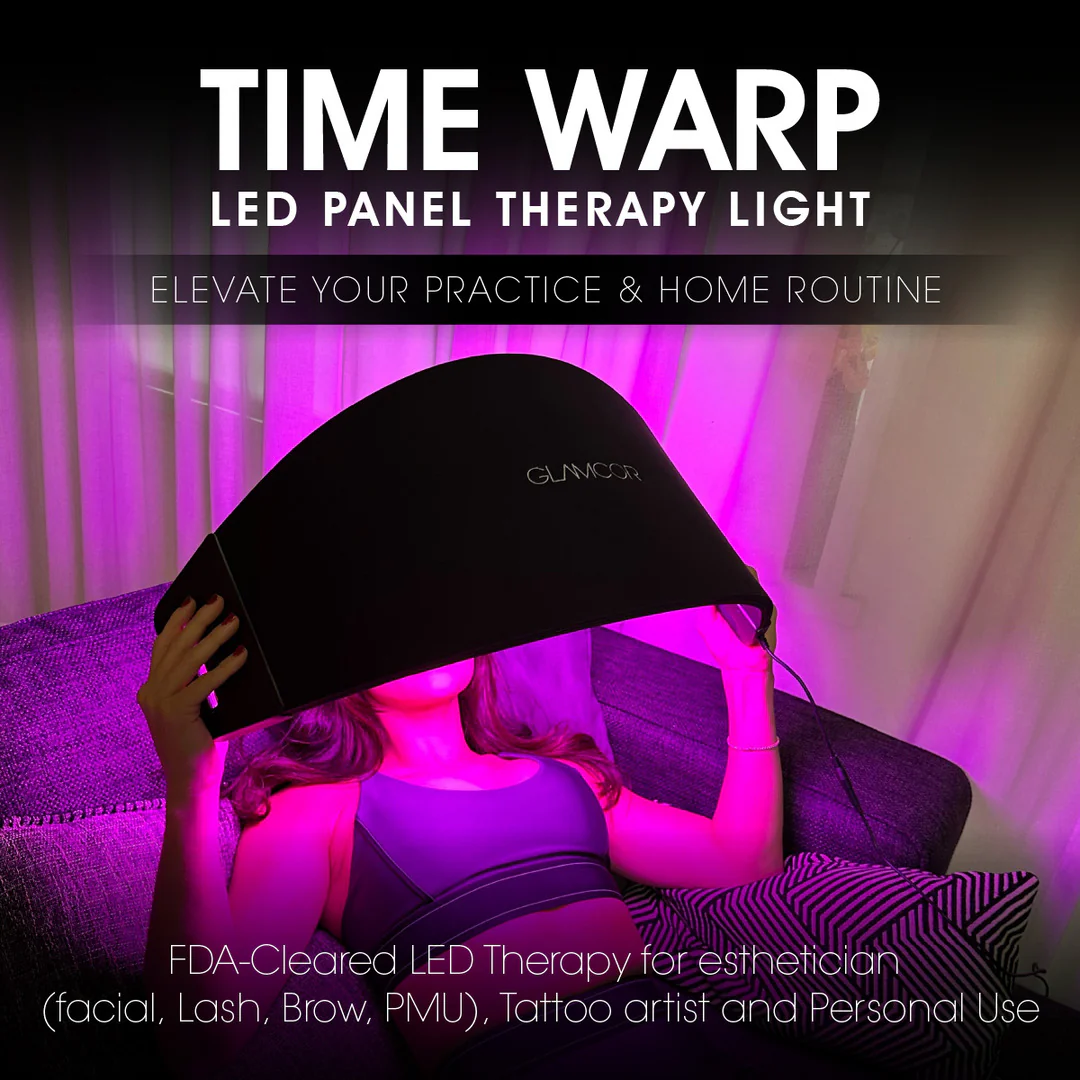 TIME WARP LED Light Therapy Panel – Professional Red, Blue & Infrared Skincare System with Stand