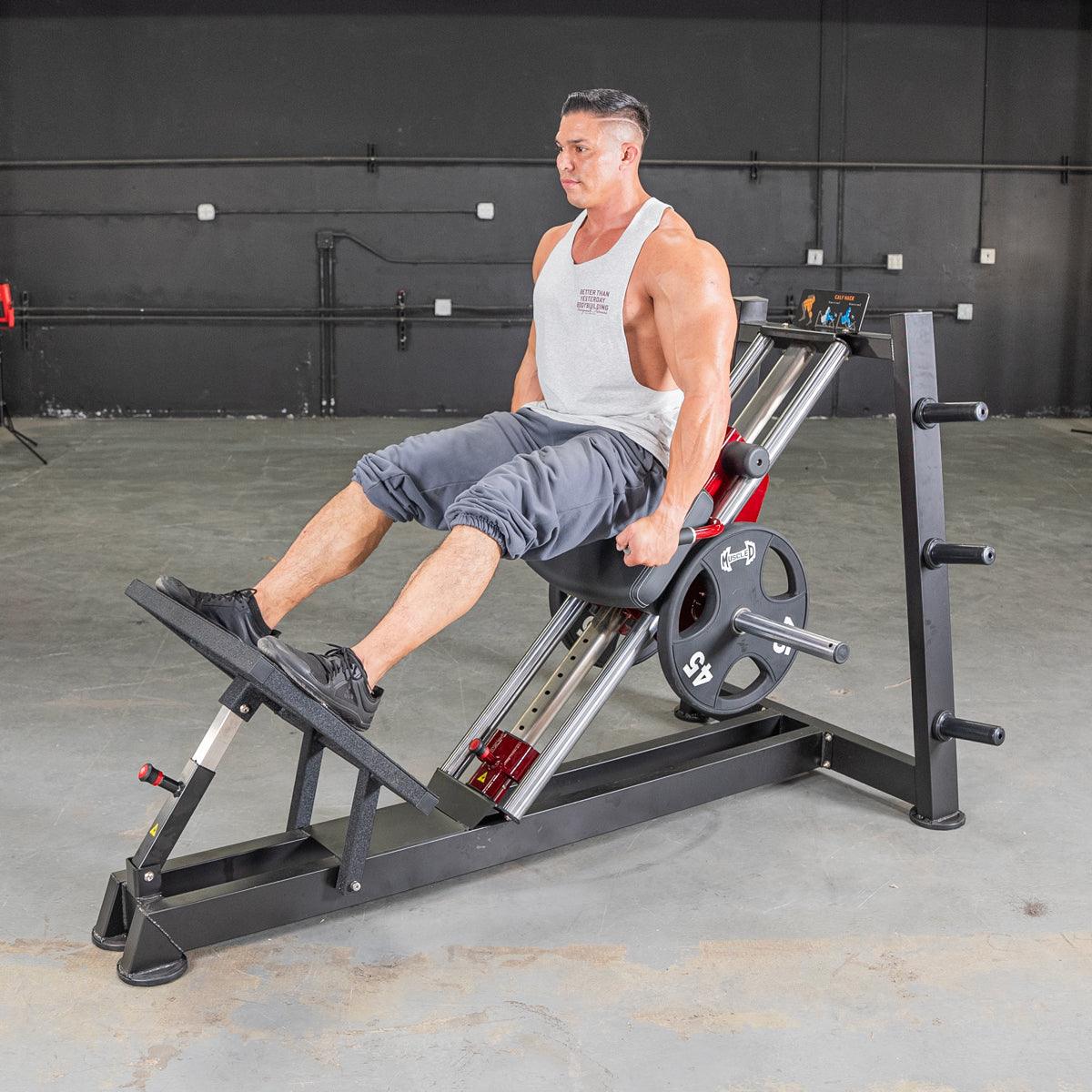 Power Leverage V2 Hack Squat / Calf Raise - Muscle D Fitness