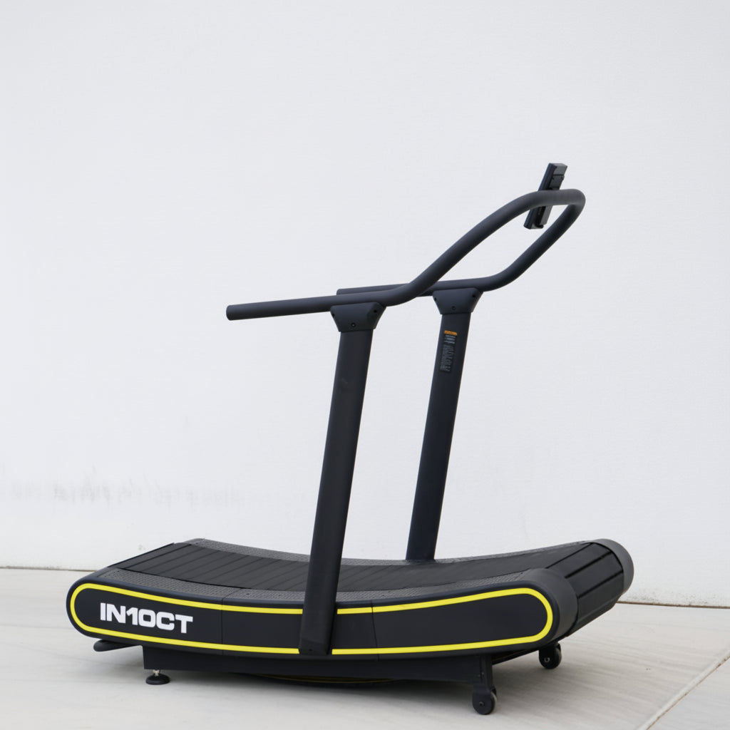 Elite Curved Manual Treadmill – Commercial-Grade Self-Powered Running System (Black & Yellow)