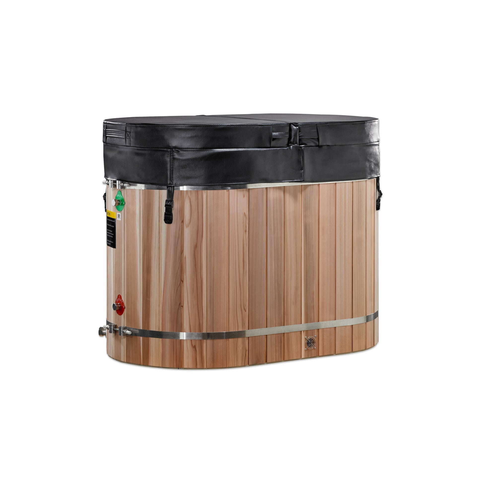 DCT Oval Barrel Tub Cold Plunge (50-P) Pacific Cedar - 3/4 IN-OUT without Motor (DCT-BO-50-PLPC-34)