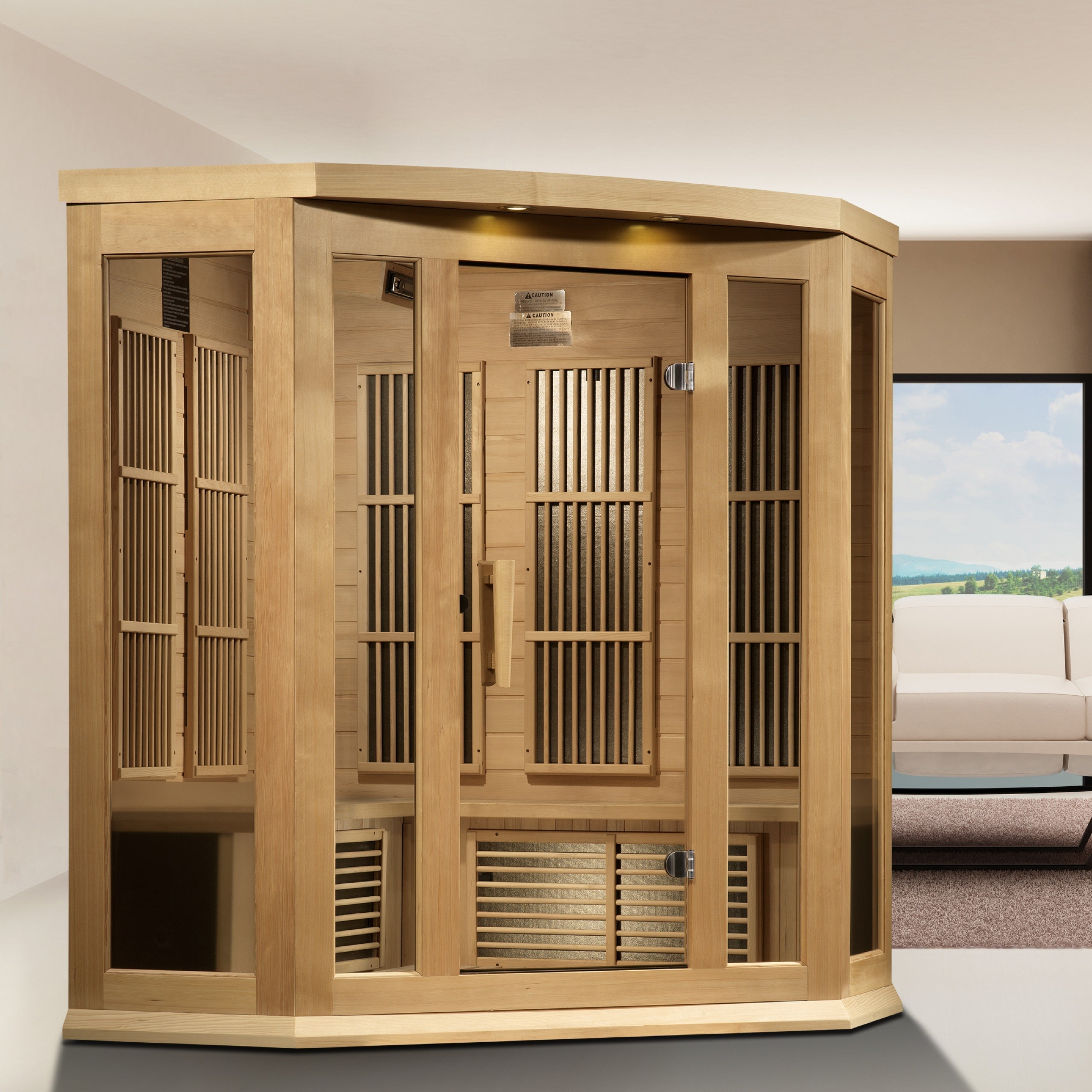 Maxxus 3 Person Corner Low EMF FAR IR Sauna (MX-K356-01)