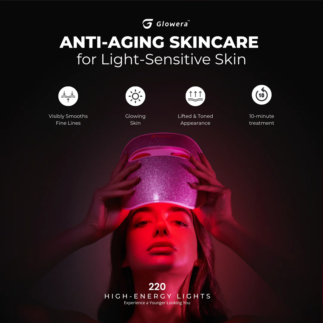 Glowera™ LED Light Therapy Mask – Red & Near-Infrared Skincare System