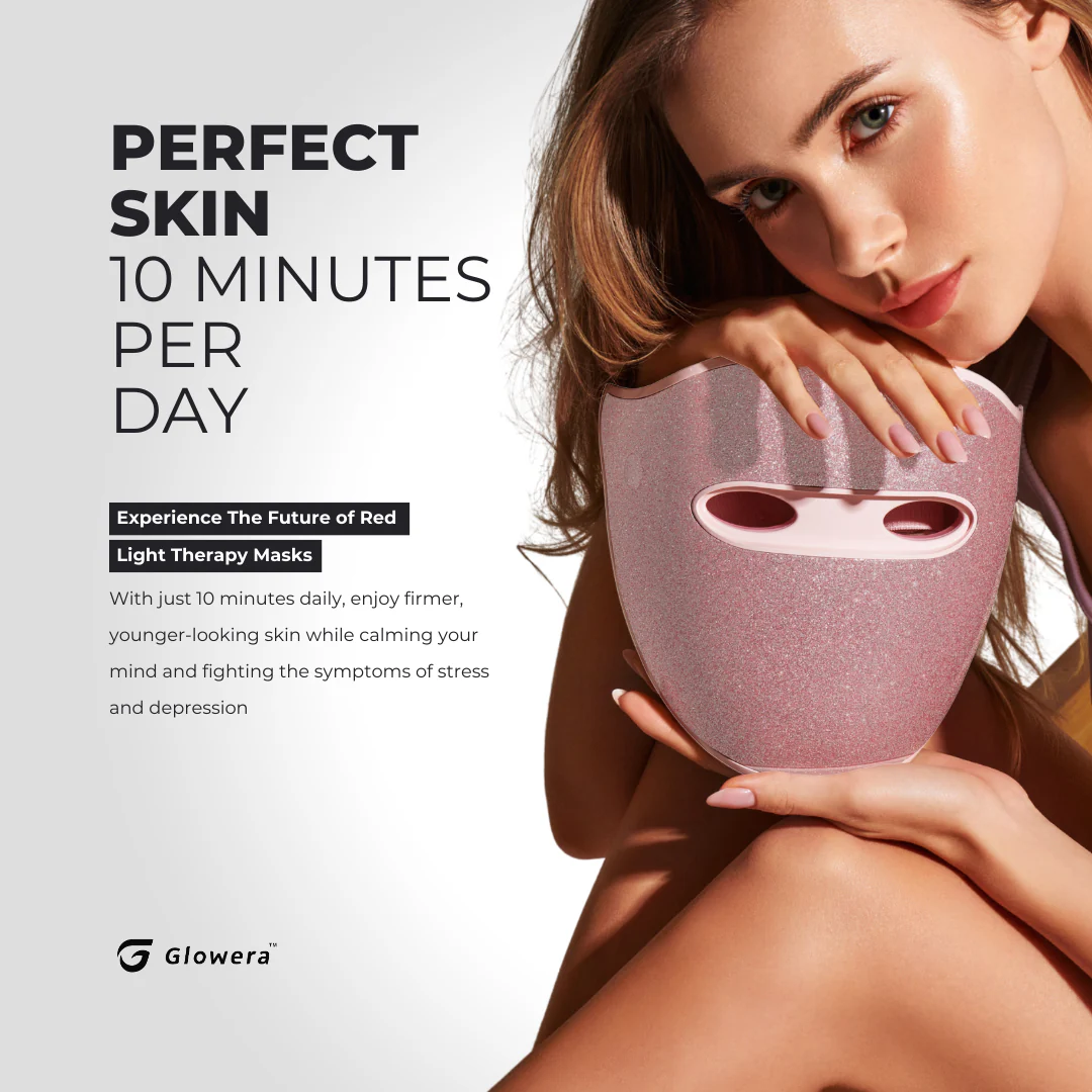 Glowera™ LED Light Therapy Mask – Red & Near-Infrared Skincare System
